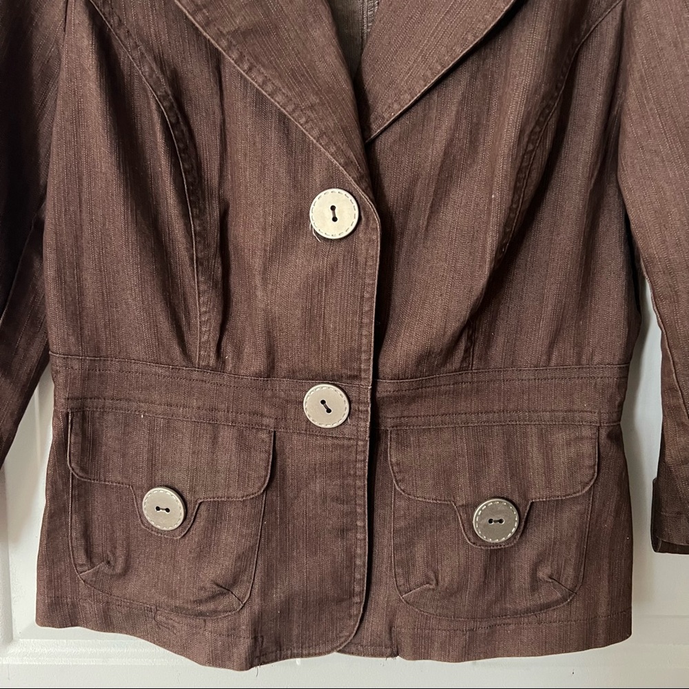 NWOT Odds n Evens Brown Jacket - Picture 4 of 6